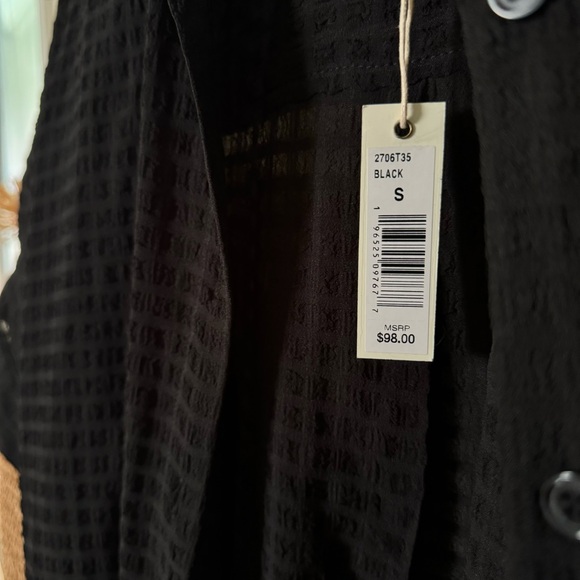 Black Button Down Blouse - Picture 6 of 9